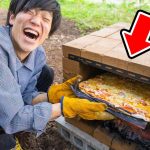 自作ピザ窯で超巨大ピザを焼いてみた