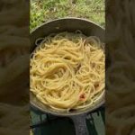 キャンプ朝パスタ🍝#キャンプ