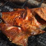 ある朝のキャンプ飯⑦金目鯛の一夜干し、じゅんさいの赤だし