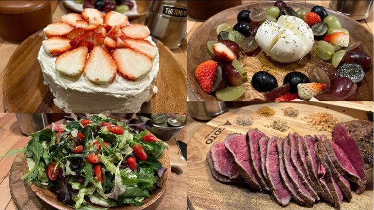 【キャンプ飯】＊クリスマスキャンプ＊ローストビーフ/ 苺ショートケーキetc…