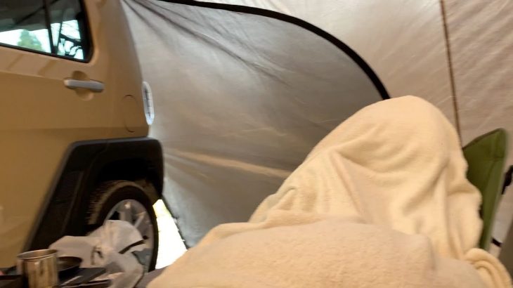 タフトでキャンプ　冬キャンプしたい　寒い朝　ホットサンドメーカー