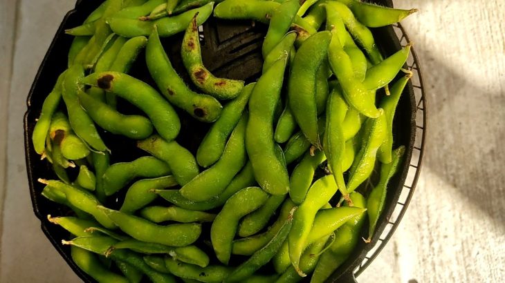 ソロキャンプはステンレス七輪の炭火調理がビールのつまみに最高でした。焼枝豆に炭火ウインナーにハマりました。