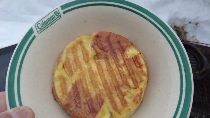 BE-PAL肉厚グリルパンでフレンチトースト　＃肉厚グリルパン　＃キャンプ飯
