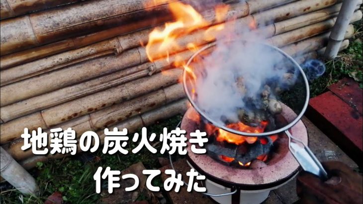 【キャンプ飯】地鶏の炭火焼き作ってみた【阿波尾鶏】
