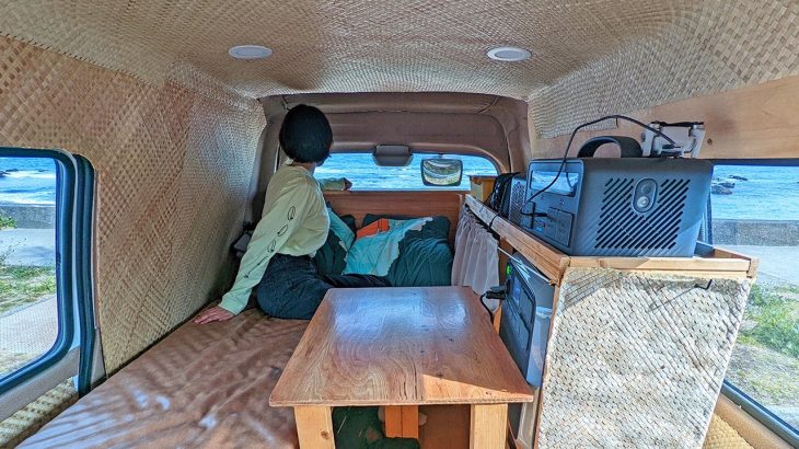 焚火とキャンプ飯、サーフィン後に渾身のラーメンを作ったひとり車中泊[千葉車中泊#2]