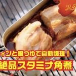 【鍋つゆ1番キャンプレシピ！簡単自動調理！で極上メスティン豚角煮！】