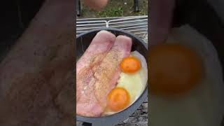 誰でも簡単!!キャンプ飯　ジブリ飯（ベーコンエッグ） #shorts