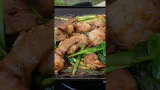 63歳ソロキャンパーのホルモン焼きでビール　ホルモン#ソロキャンプ #ステーキ#camping #bushcraft #キャンプ  #Shorts