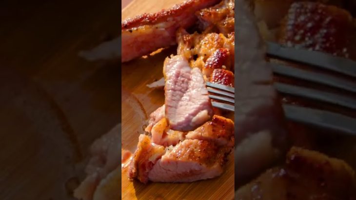 スペアリブを焼く【キャンプ飯】 #Shorts