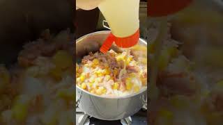 誰でも簡単!!キャンプ飯 ツナマヨうどん #shorts