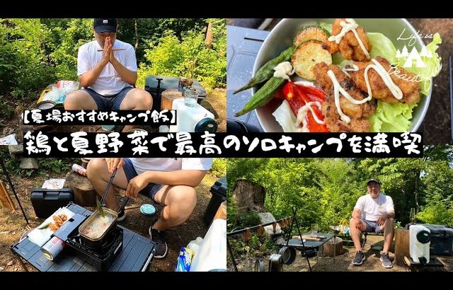 【夏場おすすめキャンプ飯】鶏と夏野菜で最高のソロキャンプを満喫