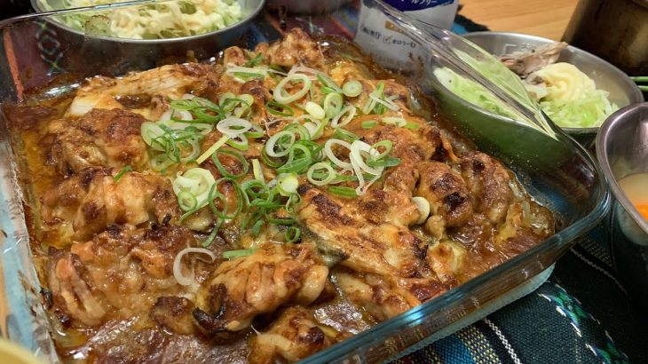 ネギと鶏モモ肉の赤味噌グラタン【プラベキャンプ場と猫と糖尿病食】誰が作っても絶対美味しい！【週末里山料理VLOG】