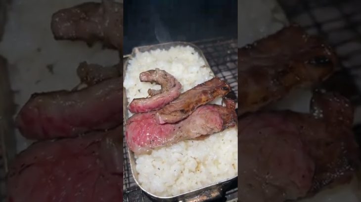 【キャンプ飯】山で深夜にひとり焼肉 #shorts