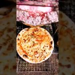 【俺のキャンプ飯】焚き火台の下でピザ #shorts #焚き火料理 #ピザ