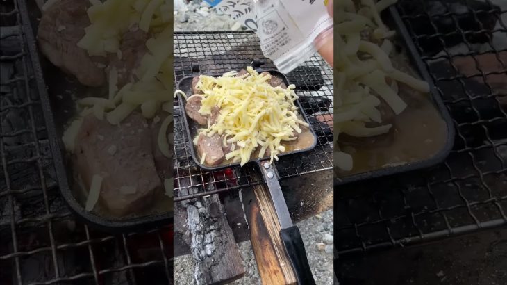 【絶品】キャンプ場でのチーズフォンデュが本格的すぎた #shorts