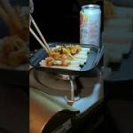 【キャンプ飯】料理嫌いでも作れる！キムチとチーズのちくわ挟み焼き（結局焦げた）