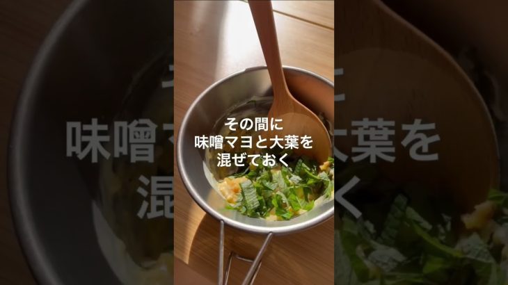 【大葉ネギ味噌チーズ】#キャンプ好きと繋がりたい #キャンプ飯 #ずぼら #ずぼらクック #shorts #簡単レシピ #大葉　#ねぎ #チーズ