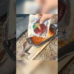 初心者キャンパーの焚火飯！不健康なキャンプ飯 #shorts