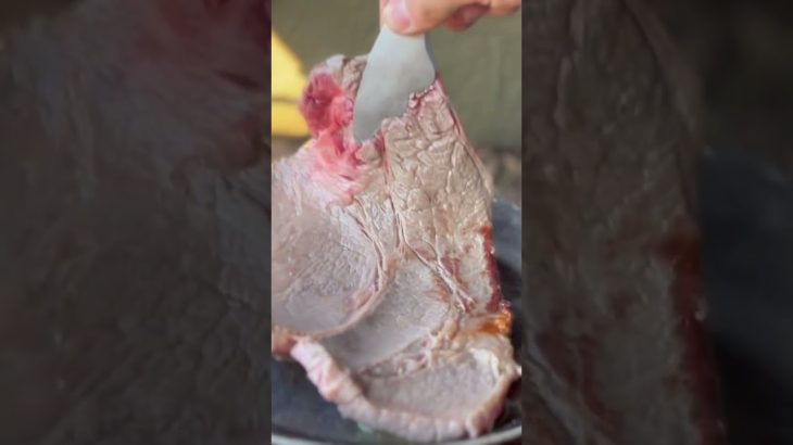 【ソロキャンプ】飯テロ！薪ストーブを使ってワイルドステーキ！ #ソロキャンプ #camping #solocamping #キャンプ飯 #ステーキ #shorts