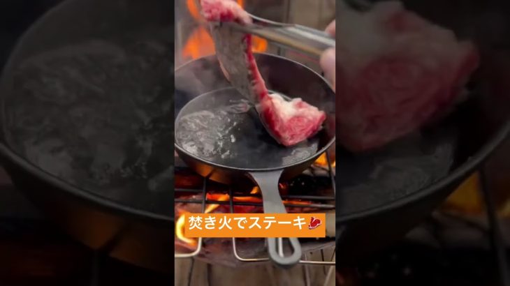 #shorts #short #キャンプ #キャンプ飯 #ステーキ