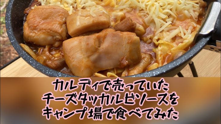 カルディで売っていたチーズタッカルビソースをキャンプ場で食べてみた【初動画】