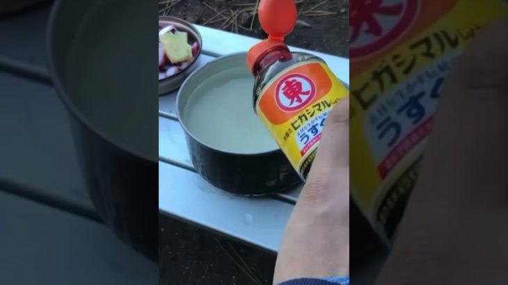 【ソロキャンプ】海のキャンプ場でタコ飯を喰らう #ソロキャンプ #キャンプ #Shorts【チャンネル登録お願いします】