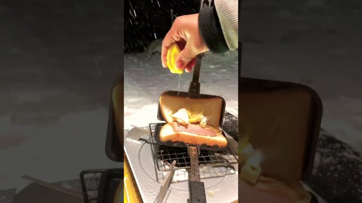 高級シーチキンサンド🐟tuna&camembert cheese  #キャンプ飯 #簡単レシピ #camping #田舎暮らし #お土産でごはん