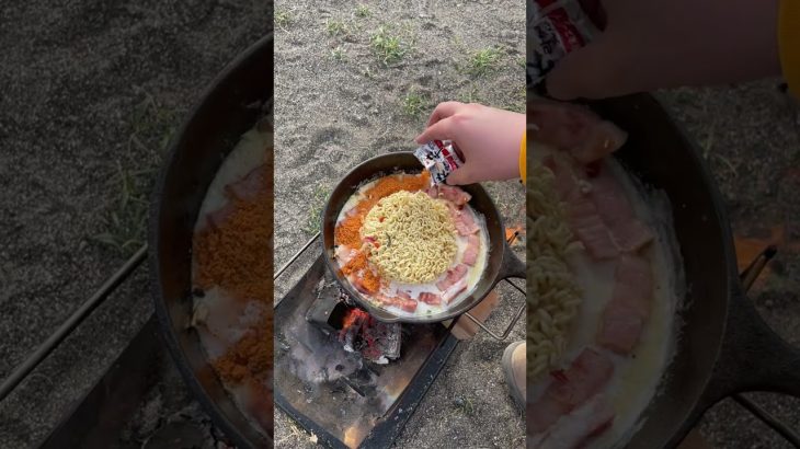 辛ラーメンカルボナーラの中毒性がやばすぎた#shorts