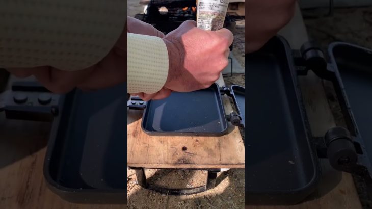 【簡単キャンプ飯】マルシンハンバーグを使ってバンバーグサンドが美味すぎる　#shrots #cooking #food #camping