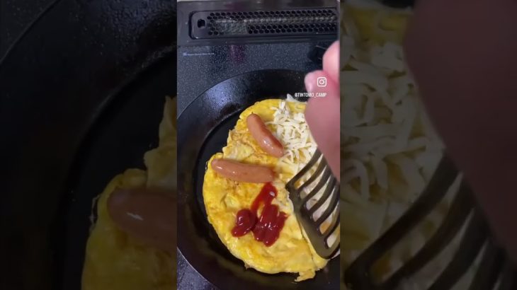 #ワンパン #キャンプ飯 #キャンプ #レシピ #朝ごはん #トルティーヤ #キャンプ好きと繋がりたい #camp #camping #coleman #キャンプの朝