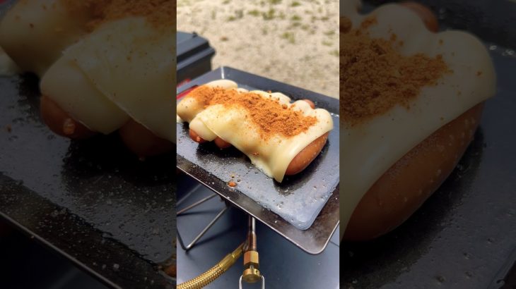 タコス味のチーズウィンナー #shorts #キャンプ #キャンプ飯