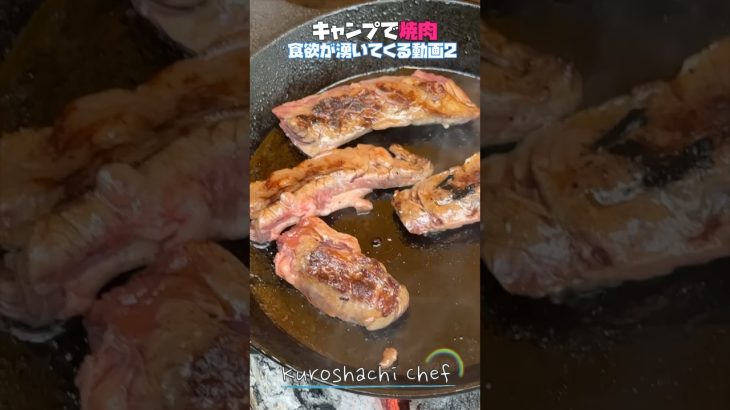 肉を焼きたくなる🫡　#shorts  #キャンプ飯  #焼肉