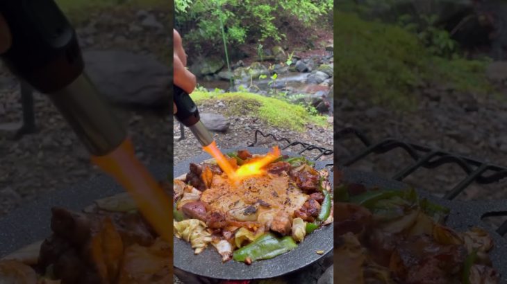 チーズタッカルビ【キャンプ飯】 #shorts