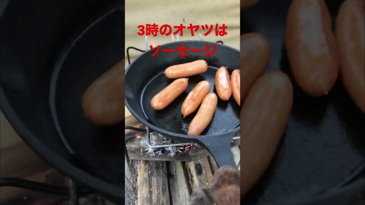 ポンコツサラリーマン　キャンプは焚き火のおかげで、いつでも満腹❗️   #新潟県    #ホットサンド　#豚バラ　#ソーセージ　#おすすめ