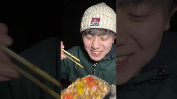 【炭火】油淋鶏丼たべる！【キャンプ飯】