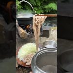 【キャンプ飯】蕎麦サラダ#キャンプ#ソロキャンプ #shorts