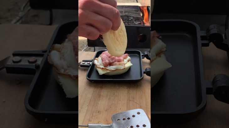 【簡単キャンプ飯】ベーコンエッグマフィン　朝マックをキャンプで再現？！これが簡単で美味しい　#shrots #camping #cooking #food