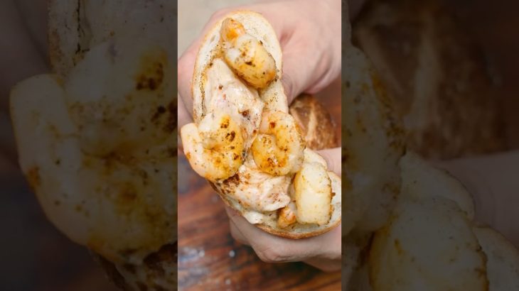 【キャンプ飯】エビチーズパン【Shrimp Cheese Bread】虾奶酪面包　멘보샤　👀🔥#cooking #foodie #food #asmr  #camp  #캠프 #營地 #露營