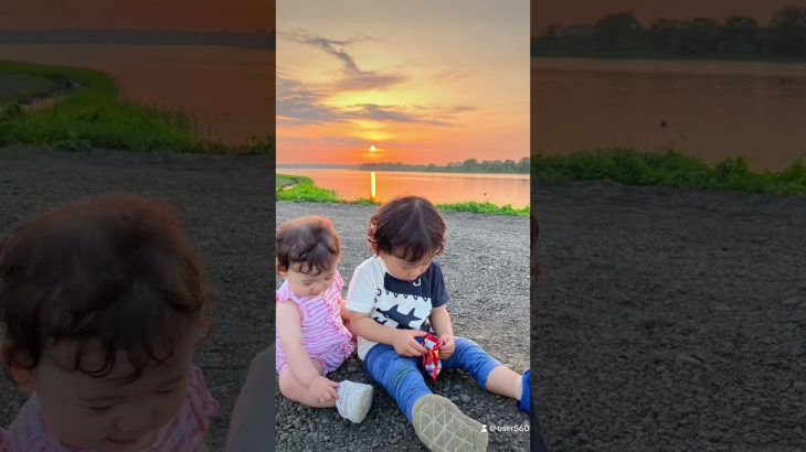 #キャンプ#キャンプ場 #夕日#子供のいる暮らし #おすすめ #こどものいる暮らし #ショート #TikTok#おばあちゃんと孫