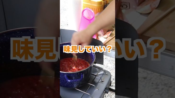 キャンプ場でスパイスからカレー作ったら２時間かかったw w #shorts