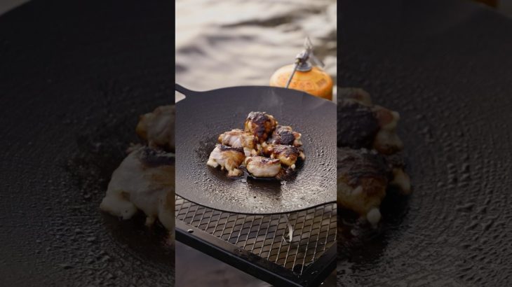 酒が進む。6Pチーズの豚バラ包みが美味すぎる！#bushcraft #asmr #camping