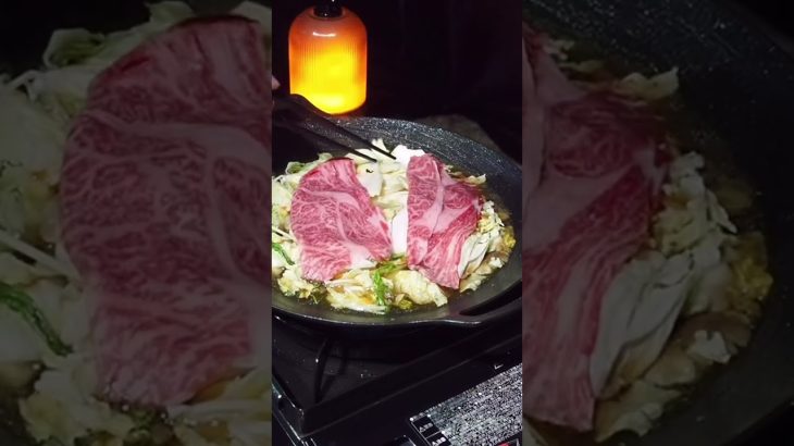 【キャンプ飯】黒豚だしうどん#キャンプ #キャンプ飯 #shorts