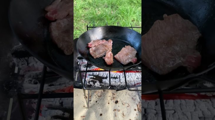 キャンプで肉焼く　　#japan #焼き  #キャンプ #キャンプ飯