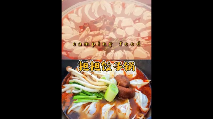 キャンプ🏕️レシピ｜スウィングキャンプ同流あったか担々餃子鍋