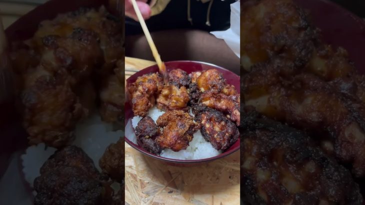 【デカ盛り】ねぎ塩からあげ丼　#shorts #short #料理 #キャンプ飯 #デカ盛り #大盛り #特盛 #からあげ #唐揚げ #おすすめ #おすすめにのりたい #おいしい