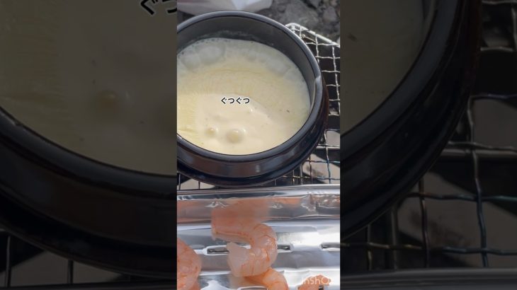 【キャンプ飯】冬の熱々を食べてたらまさかの泣　#shorts #short