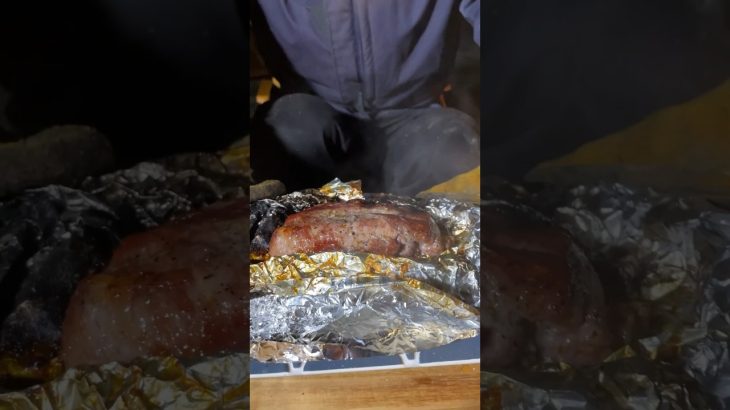 【キャンプ飯】超カンタン！豚肉の焚き火ホイル焼き#キャンプ飯