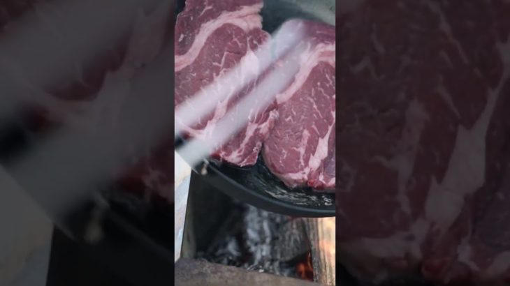 この肉の音が最高#キャンプ #キャンプ道具 #camping