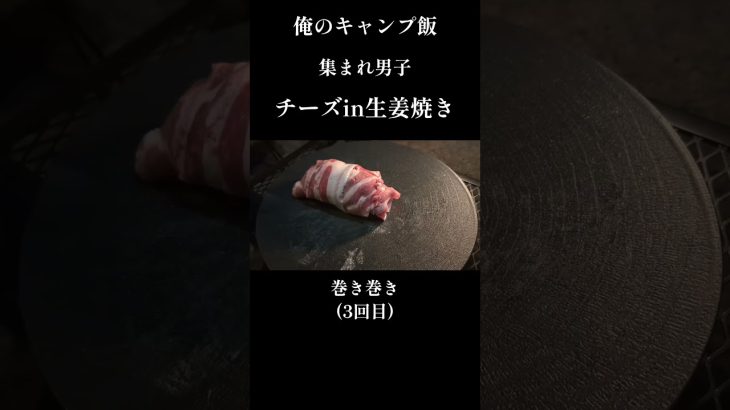 チーズin生姜焼き作るよ#Shorts#俺のキャンプ飯#失敗