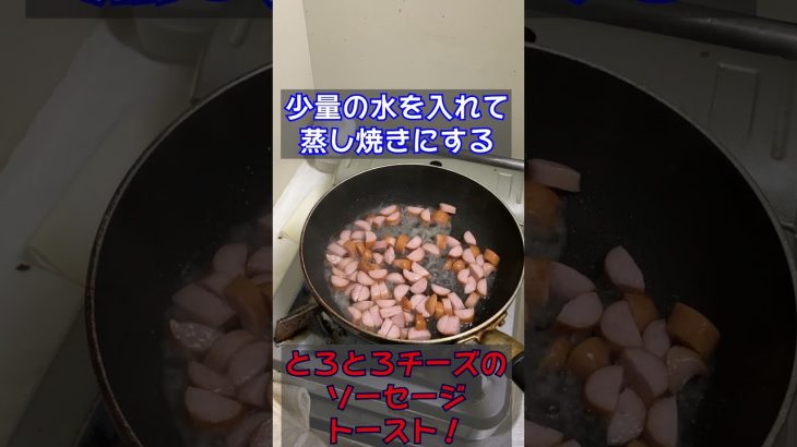 【とろとろチーズのソーセージトースト】#ホットサンドメーカー　#山飯　#shorts